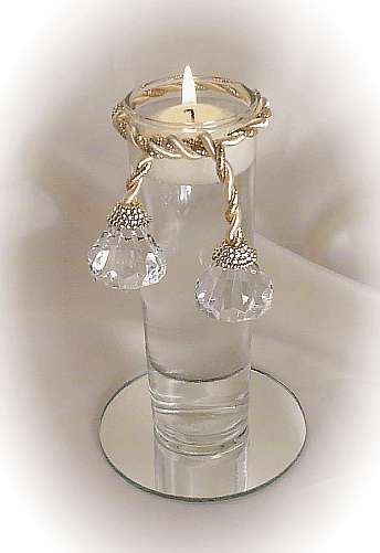 Diamond Tassel Floating Candle Centerpiece